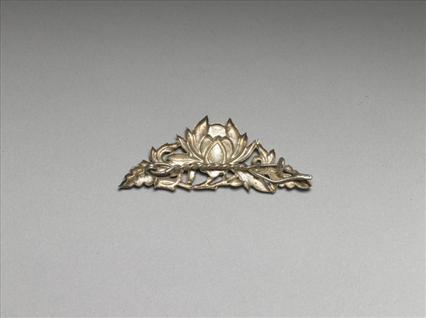 銀銅合金花卉髮夾