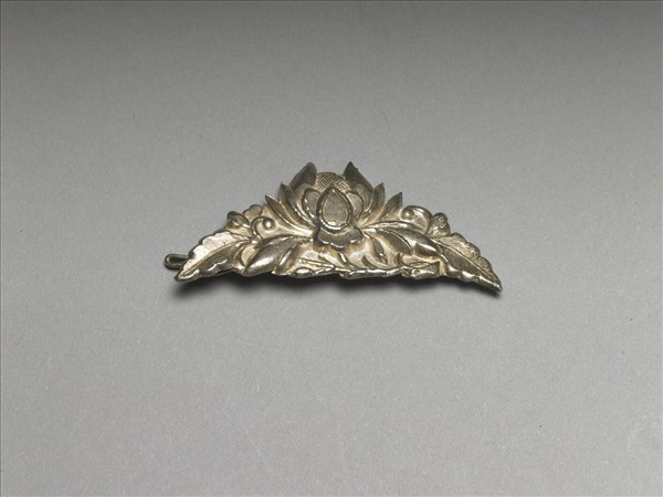 銀銅合金花卉髮夾