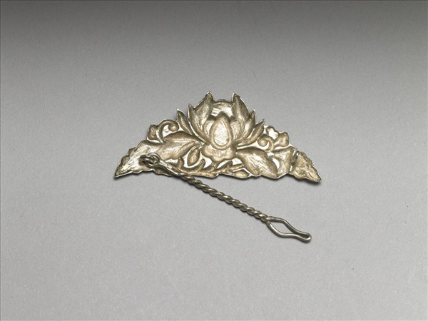 銀銅合金花卉髮夾