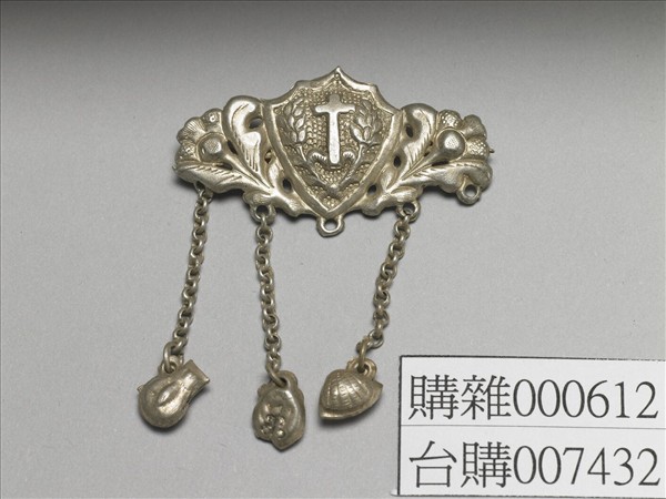 銀銅合金盾牌別針