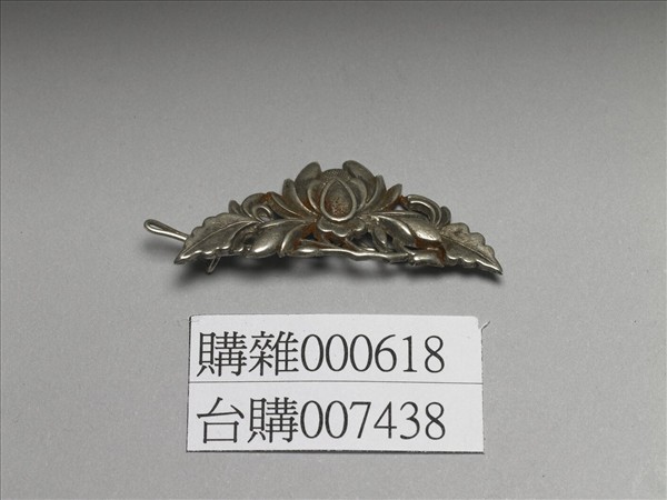 銀銅合金花卉髮夾