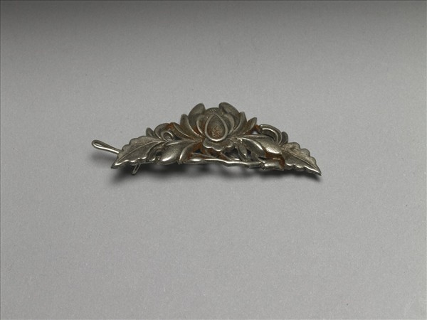 銀銅合金花卉髮夾