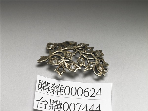 銀銅合金花卉別針