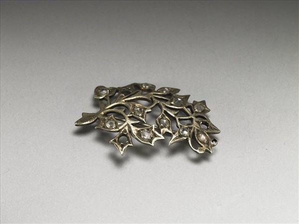 銀銅合金花卉別針