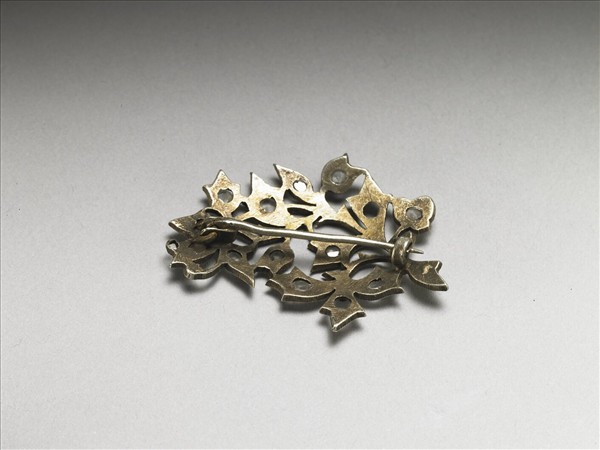 銀銅合金花卉別針