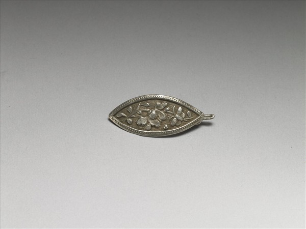 銀銅合金花蝶髮夾