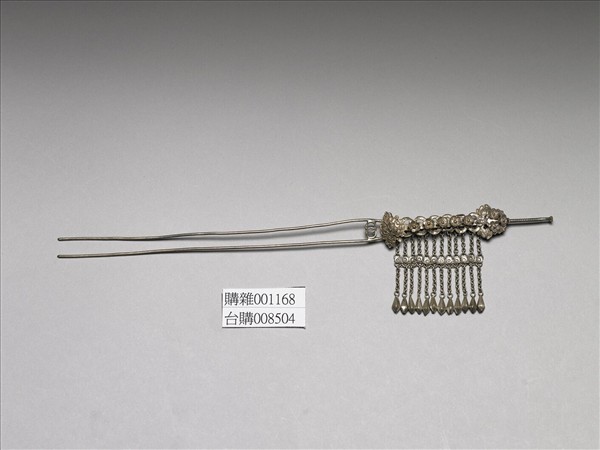 銀銅合金花蝶釵