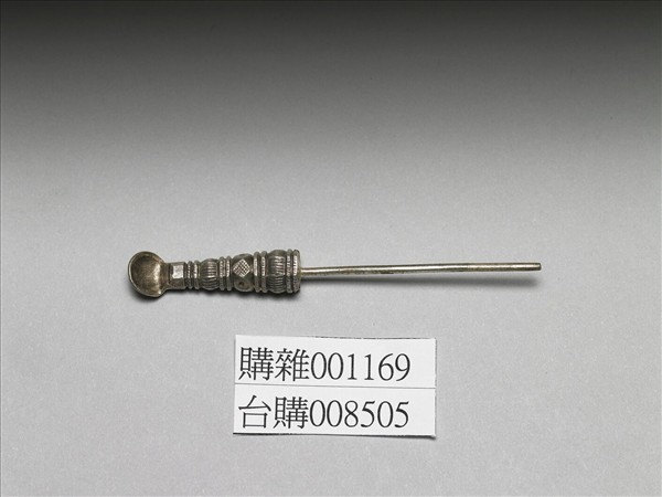 銀銅合金幾何紋簪