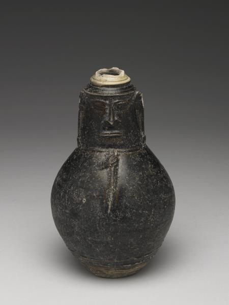 越南十五世紀後半至十六世紀初青花五彩猴跪像- 故宮