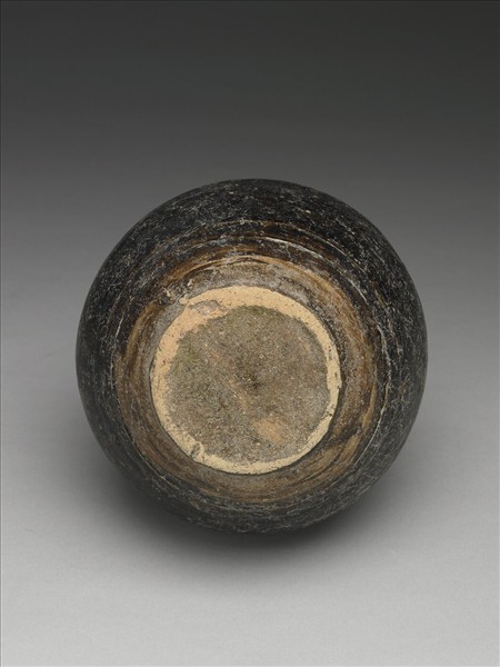 高棉 雙色釉人面瓶