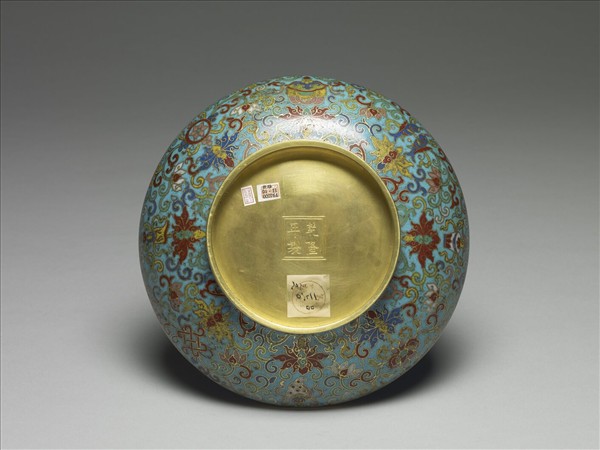 掐絲琺瑯梵文盤