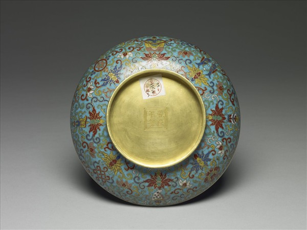 掐絲琺瑯梵文盤