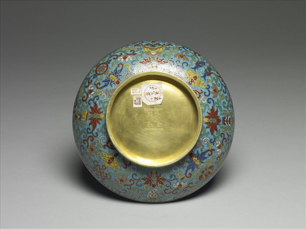 掐絲琺瑯梵文盤