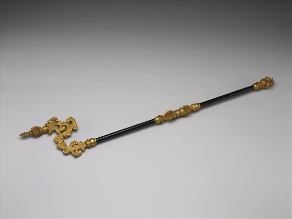 鐵鍍金幡杖