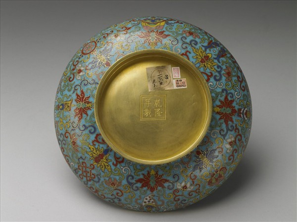 掐絲琺瑯梵文盤