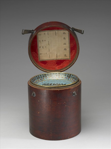 掐絲琺瑯梵文盤