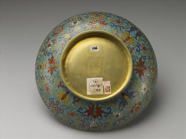 掐絲琺瑯梵文盤