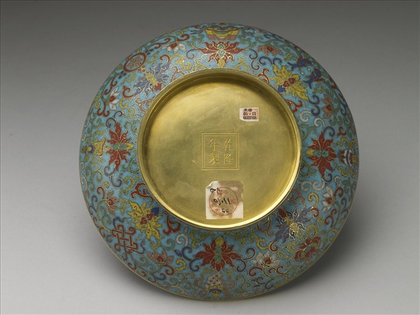 掐絲琺瑯梵文盤