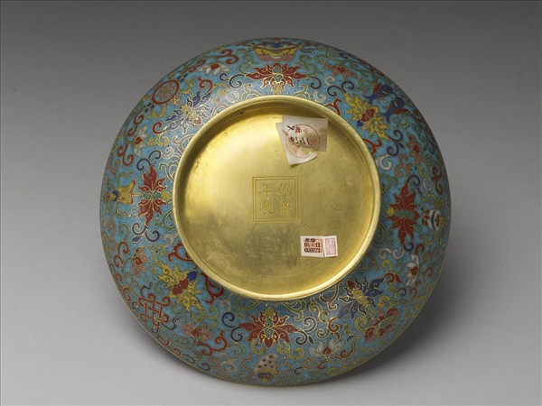 掐絲琺瑯梵文盤