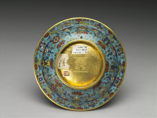 掐絲琺瑯梵文碟