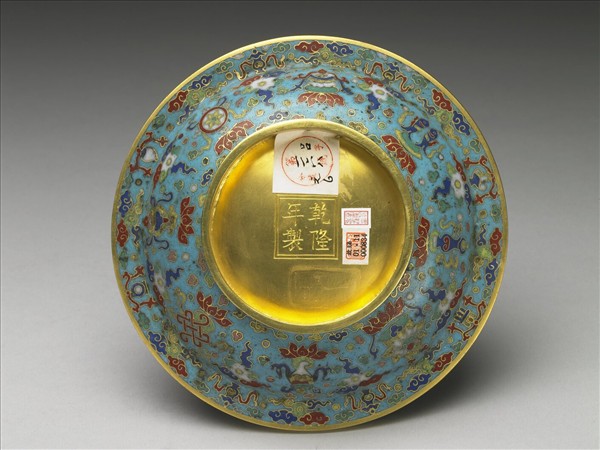 掐絲琺瑯梵文碟