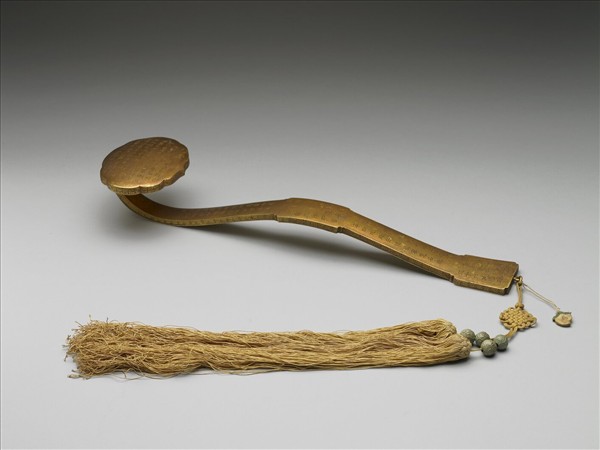 銅鍍金寫金剛經如意