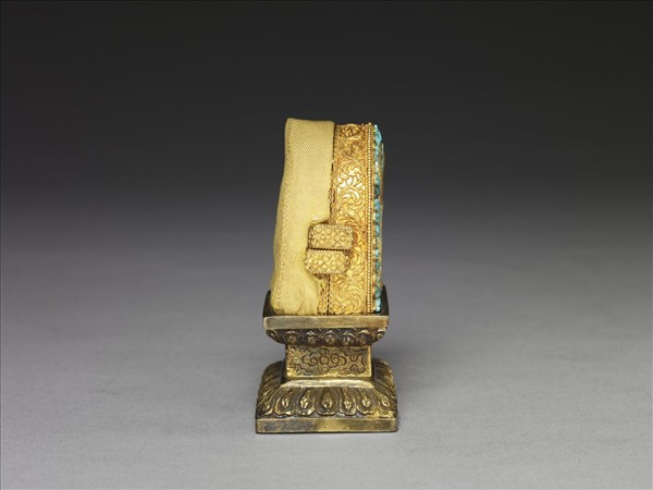 嵌松石金佛鍋 內供無量壽佛善業泥像