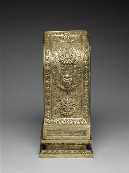 銀鎏金嵌松石佛龕