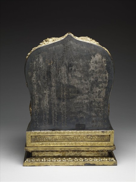 銀鎏金嵌松石佛龕