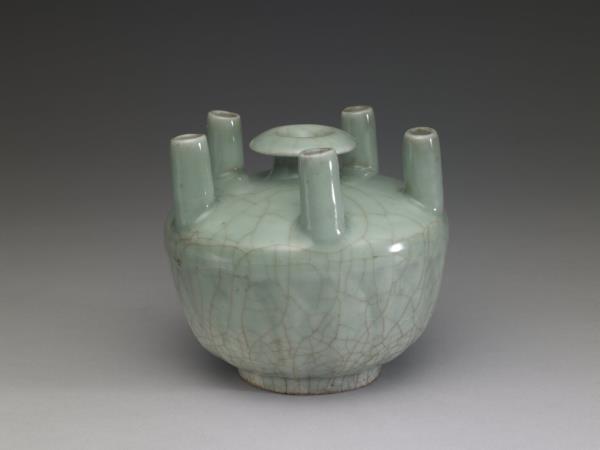 龍泉窯 青瓷五管瓶