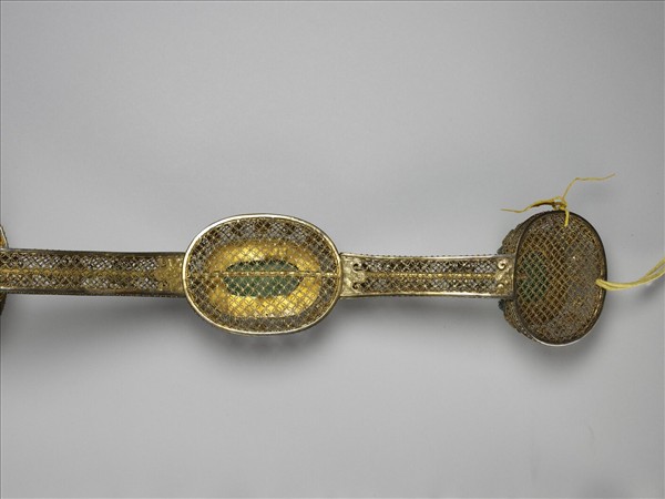 鍍金纍絲鑲翠玉太平有象銀如意