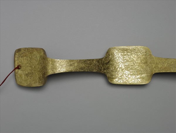 銀鍍金嵌玉石如意