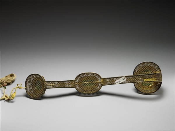 鍍金銀絲嵌翡翠如意