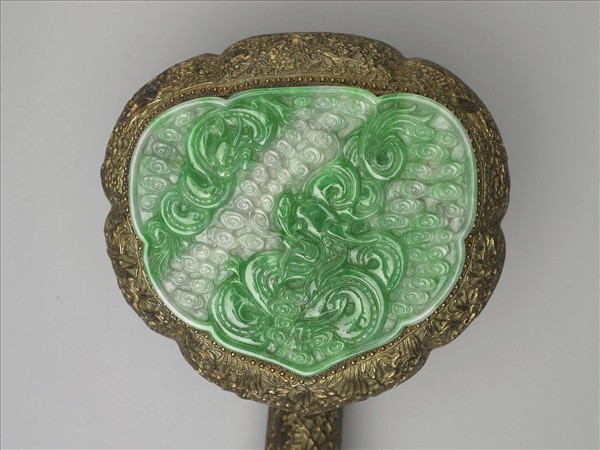 銀鍍金嵌玉石如意