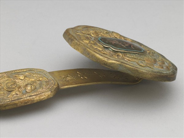 銅鍍金十二辰「癸亥」如意