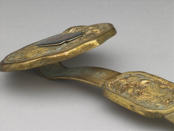 銅鍍金十二辰「乙丑」如意