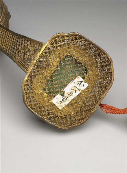 鍍金纍絲嵌燒藍翠玉如意