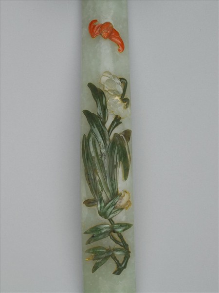 玉嵌寶石福壽如意