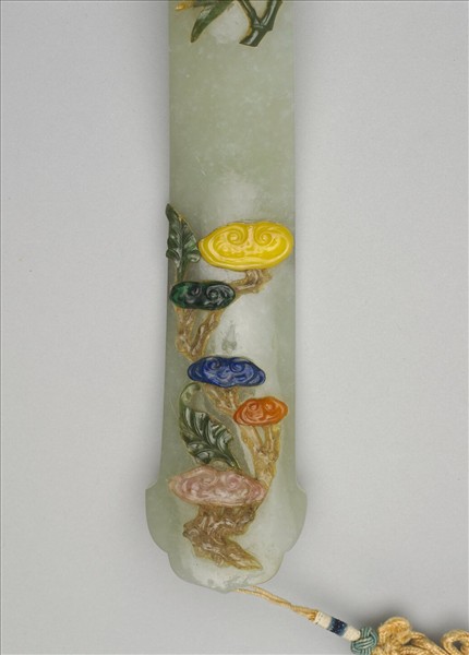 玉嵌寶石福壽如意