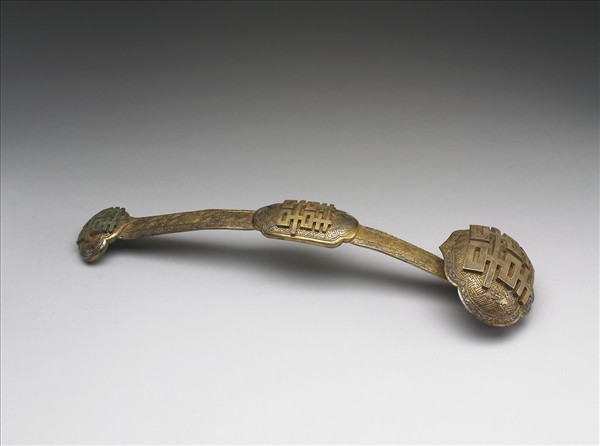 鍍金銀囍字如意