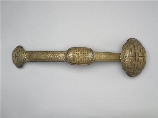 鍍金銀囍字如意