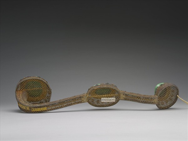 銀鍍金纍絲鑲翠玉太平有象如意