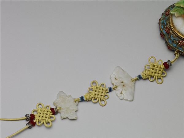 嵌寶石銀鑲金木胎如意