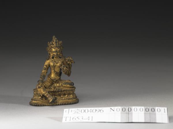 綠度母鎏金銅佛