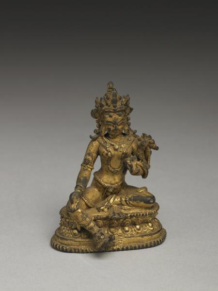 綠度母鎏金銅佛