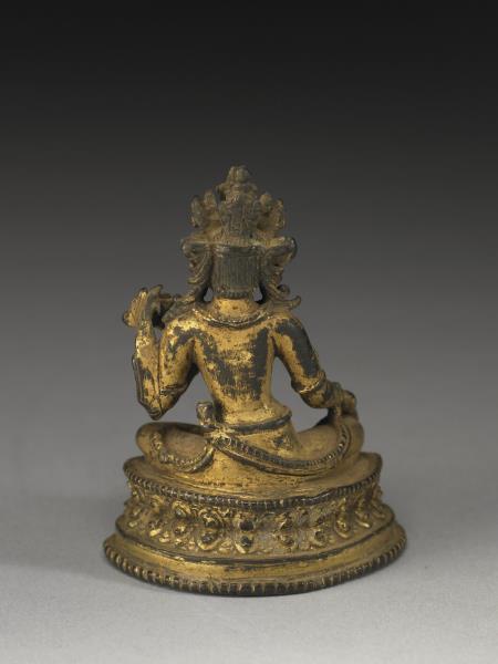 綠度母鎏金銅佛