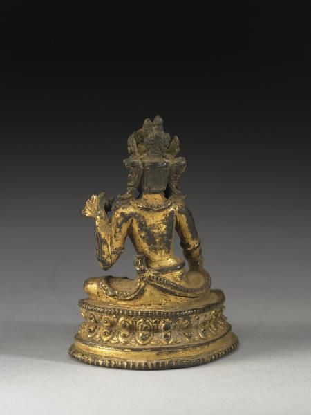 綠度母鎏金銅佛