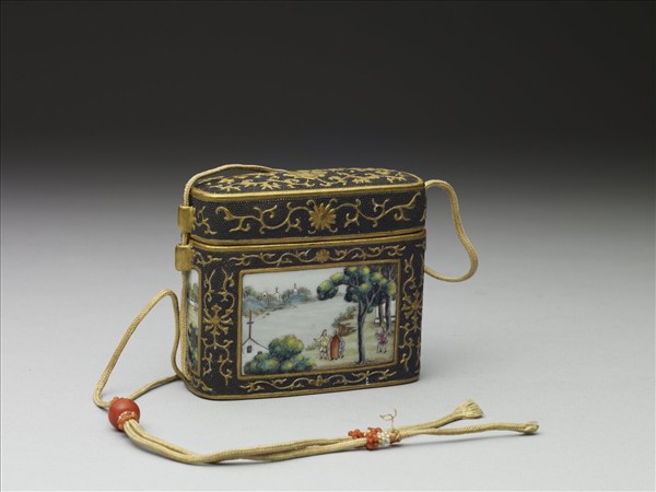 琺瑯彩西洋人物火鐮盒