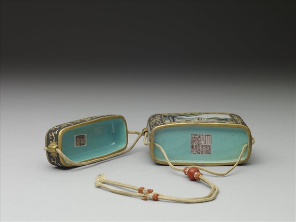 琺瑯彩西洋人物火鐮盒