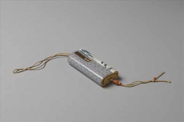 琺瑯彩山水人物牙籤筒